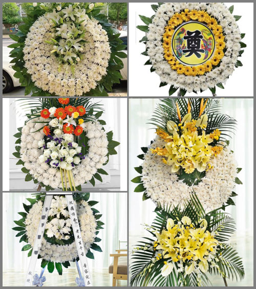 山东泰安岱岳区道朗镇西张村花圈速递